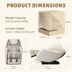 HealthRelife 166-degree flexible track enables deeper recline for a comfortable stretch