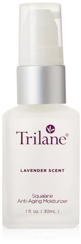 Healthy Directions Trilane Squalane moisturizer bottle with lavender scent for calm skincare.