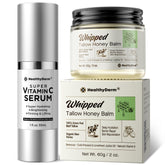 HealthyDerm Super Vitamin C Serum bottle—brightening boost and collagen support.