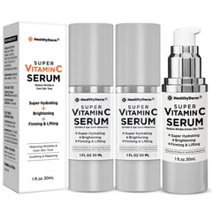 HealthyDerm vitamin C serum bottle for mature skin care