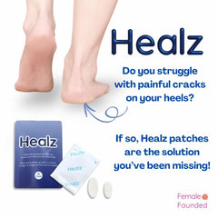 Healz patches on heel demonstrate easy wear and comfort