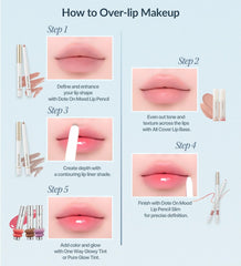 Heart Percent Dote On Mood Lip Pencil outer case with creamy texture for precise definition.