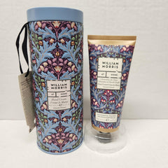 Heathcote & Ivory William Morris Acorn hand cream tin delivers nourishment with clove and orange notes.