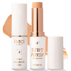 HECI BEAUTY tinted foundation stick packaging shown for quick on-the-go touch-ups.