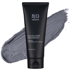 HEEDA Hyaluronic Acid & Ceramide Cleanser front bottle showing hydration ready skin after cleanse