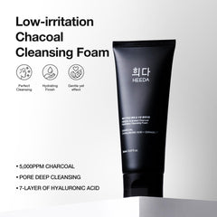 Close-up of HEEDA cleanser hyaluronic acid layers for supple, hydrated skin