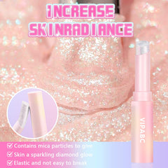 Hegafoo Crystal Jelly Glaze Eyeshadow Stick Fuchsia Fun—bold lip-to-lid sparkle