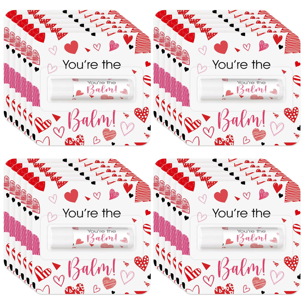 Heigble Valentine lip balm with heart design on compact packaging, portable and easy to share.