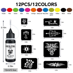 HEILFNL kit with 120 stencils enables easy DIY tattoo application