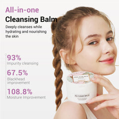 HEIMISH All Clean Balm texture transforming from oil to milk during cleansing