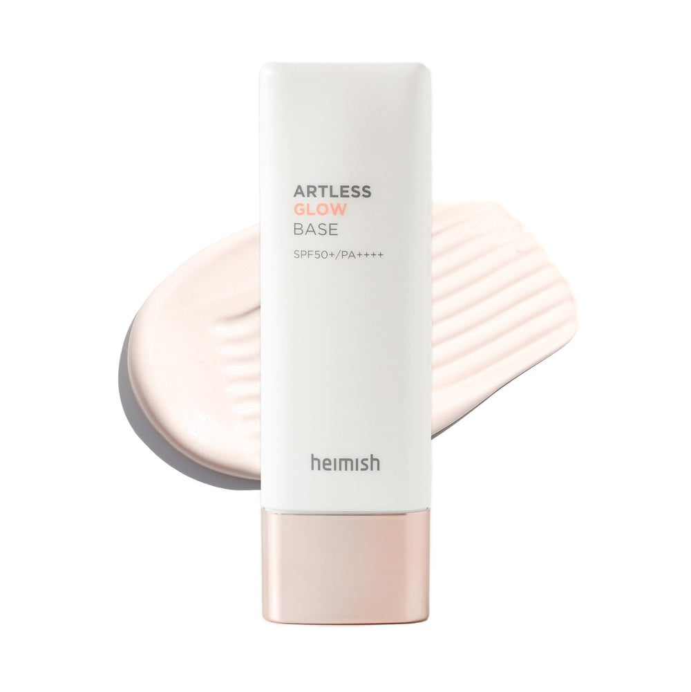 HEIMISH Artless Glow Base bottle shows a lightweight base for natural radiance.