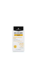Heliocare 360 texture close-up highlights fast absorption for sensitive skin.