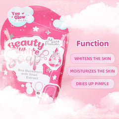 Close-up of Helowod You Glow Babe Soap texture showing moisturizing formula