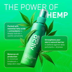 Product label detail highlighting HOCl formula and clean ingredients