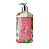 Hempz Crushed Peppermint Sugar Lotion bottle delivers refreshing hydration.