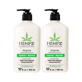 Hempz Original bottle pour shows smooth, fast-absorbing hydration.