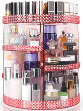 HEMTROY 360-degree rotating base enables quick access to cosmetics on the vanity.