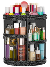 HEMTROY 360° rotating makeup organizer top view enables quick access to cosmetics