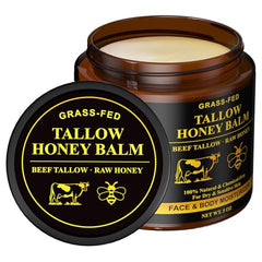 Henjaca beef tallow balm pack shot highlighting natural ingredients for daily hydration