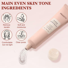 Hepanio purifying exfoliating gel texture swirl showing smooth exfoliation.
