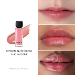 HERA Sensual Nude Gloss 422 wand application offers smooth glide for easy lips