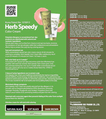 Herb Speedy Color Cream Natural Black texture demonstrates creamy, odorless consistency.