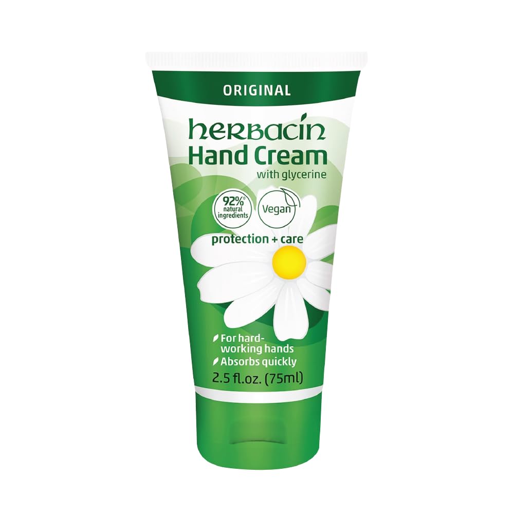 Herbacin Kamille Hand Cream 75ml pack of 3 nourishes and protects hands