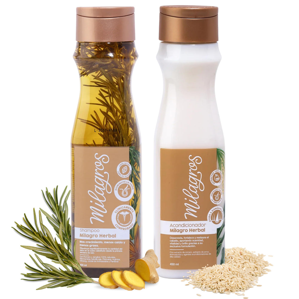 Herbal Rosemary Shampoo bottle; invigorating cleanse for an oily scalp.