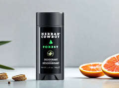 Herban Cowboy Cedar Mandarin Black Pepper scent evokes outdoorsy notes for confident daily use.