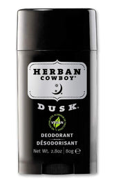Herban Cowboy Dusk bottle with clear aluminum-free formula for everyday freshness