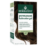 Herbatint 4D Golden Chestnut bottle shows a gentle gray-coverage color option.