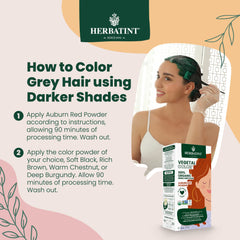 Herbatint natural botanicals ingredients highlight plant-based color care.