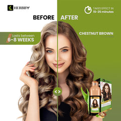 Close-up of HERBBY with 9 herbal extracts for nourishing color transformation.