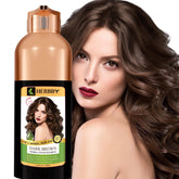 HERBBY hair color shampoo gray coverage showing natural shade