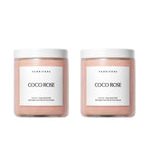 HERBIVORE Coco Rose body polish bottle shows exfoliation and hydration