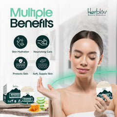 Herblov Beef Tallow Balm texture closeup emphasizing whipped consistency for smooth skin.