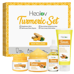 Herblov Turmeric Skincare Set face cleanser bottle for gentle daily cleansing and glow.