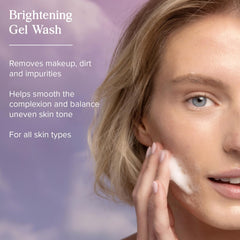 Heritage Store Aura Glow gel close-up highlights smooth texture ideal for gentle cleansing.