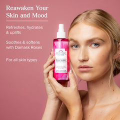 HERITAGE STORE Rosewater 2-pack bottle side, vegan and cruelty-free skincare option.