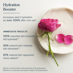 Heritage Store Rosewater & Glycerin hydration mist used on hair for softness