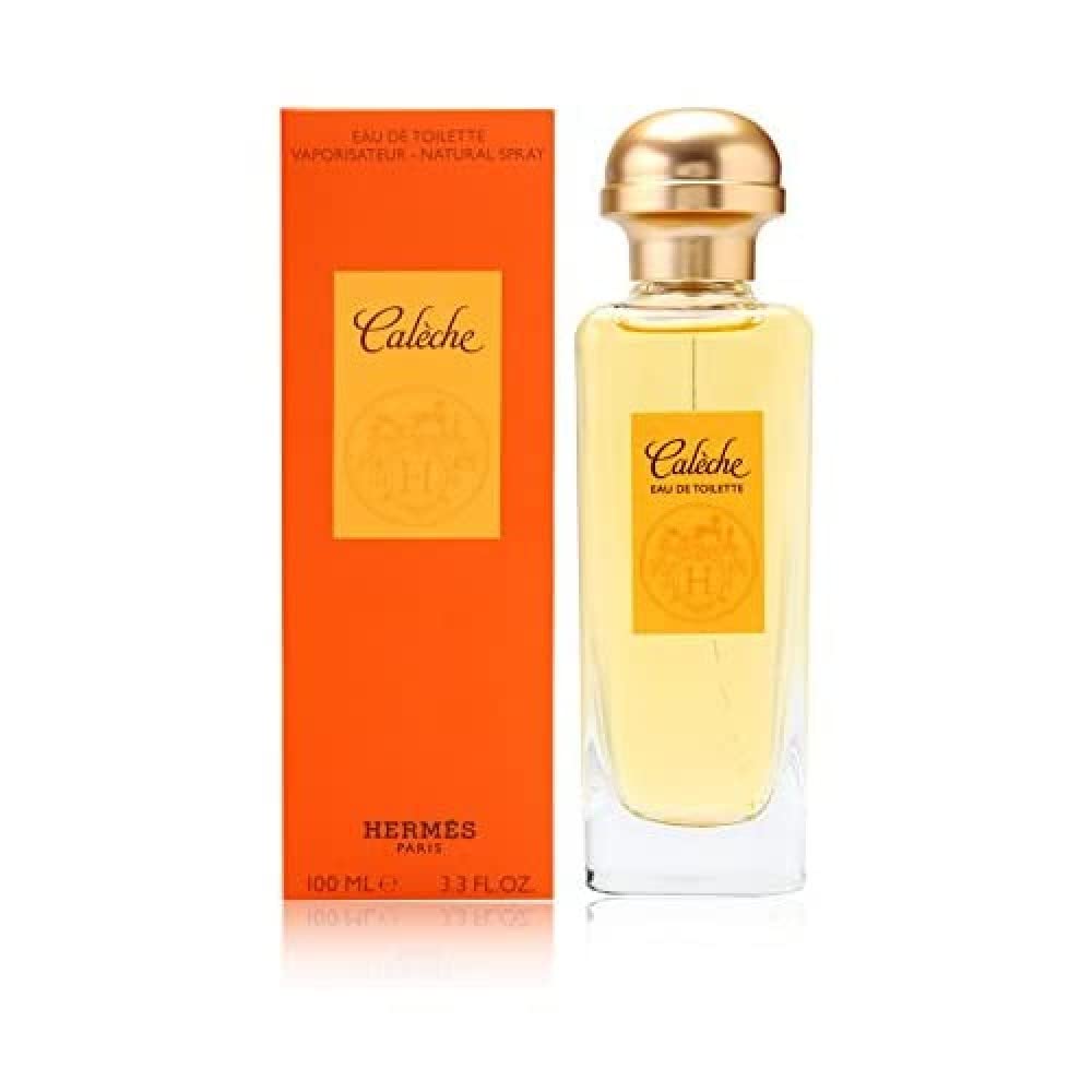 Hermès Caleche EDT bottle from the front, timeless elegance for daily wear.