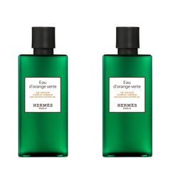 Hermès Eau d'Orange Verte bottle front, sleek design for daily shower ritual