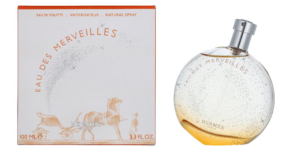Hermès Eau Des Merveilles bottle shows timeless elegance for daily wear.