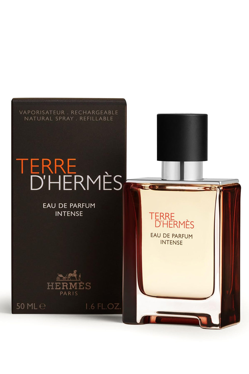 Terre D'Hermès EDP Intense bottle front view for a refined presence