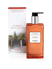 Hermès Un Jardin sur la Lagune bottle with Venetian ochre engraving highlighting signature details