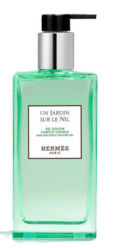 Hermès Un Jardin Sur Le Nil shower gel bottle with refill option for extended use.