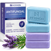 Hermon antifungal soap front pack shows original and lavender variants for post-workout cleansing.
