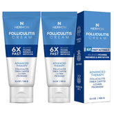 Hermon Folliculitis Cream 2Pack packaging with compact tubes for easy daily use.