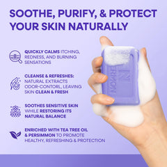Hermon Savon antifongique lavande usage visage et corps: douceur et fraîcheur.