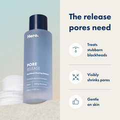 Hero Cosmetics Pore Release bottle pour demonstrating easy, gentle application